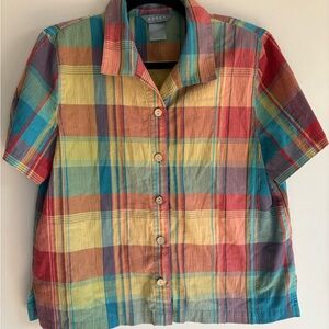 Koret Multicolor Plaid Button-Up Shirt